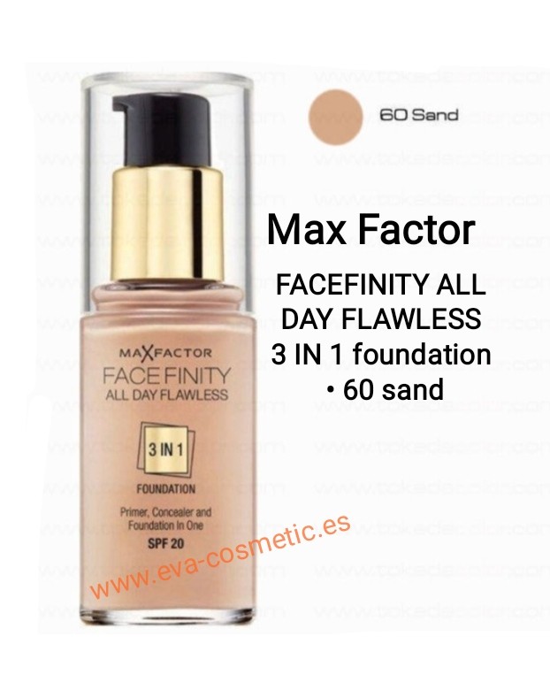 Base de maquillaje líquida: Facefinity All Day Flawless 3 in 1 Foundation